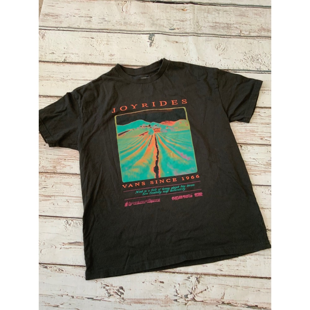 Vans Joyrides Graphic T-Shirt Mens XS Black Short Sleeve Vans Since 1966 Tee
